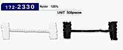 172-2330 Button Loop Lining Stopper, Chain Cord Type, Total Length 44mm (Pack Of 500)