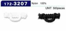 172-3207 Button Loop Nylon Looper, Horizontal, 22mm (500 Pieces)