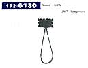 172-6130 Button Loop Looper Type, Total Length 40mm (500 Pieces)