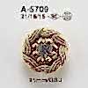 A5709 Glass/ABS Resin Rectangle Ring Half-ring Shank Button