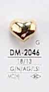 DM2046 Heart-shaped Metal Button