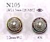 N-105 Pearl Coating/ABS Resin Circular Ring Half-ring Shank Button