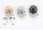 OBU4918 Flower Motif Metal Button