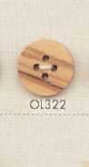 OL322 Natural Material Wood 4-hole Button