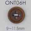 ONT06H Natural Material Corozo Nut With Edge 4 Hole Button