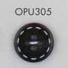 OPU305 Stitched Design 4-hole Tortoiseshell Polyester Buttons