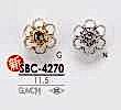 SBC4270 Flower Motif Metal Button