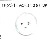 U231 [Buffalo Style] 4-hole Button With Border, Glossy, For Dyeing
