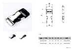 ZSR NIFCO Half Metal Side Release Buckle