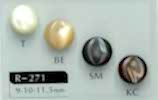 R-271 Round Tunnel Shell Button