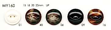 MY160 Polyester Resin 2-hole Cat Eye Button