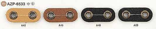 AZP6533 Leather/Brass Pig Banana Cord Stopper