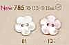 785 DAIYA BUTTONS Flower-shaped Two-hole Polyester Buttons
