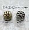 DM2362 Pearl Coating/Die-cast Circular Ring Half-ring Shank Button