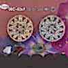 SBC4269 Glass/High Metal Half Circular Ring Half-ring Shank Button
