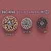 SBC4265 Glass/High Metal Circular Ring Half-ring Shank Button