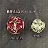 KR883 Epoxy Resin/ABS Resin Half-ring Shank Button