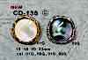 CD-136 Metal Buttons, Back Foot, Edge