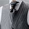 YT-3005 Made In Japan Jacquard Ascot Tie(Euro Tie) Striped Gray