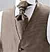 YT-303 Domestic Silk Ascot Tie(Europe Tie Tie) Small Pattern Brown