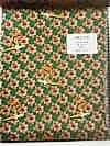 URJ-100 Italian-made 100% Cupro Lining, Floral Pattern, Green.