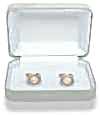 3003 Sterling Silver White Pearl Cufflinks