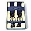 AT-2313-NV Albert Thurston Suspenders Pin Dot Pattern 35MM Navy Blue
