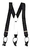 AT-40BB Albert Thurston Suspenders Black 40mm Rigid (Ribbon)