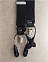 AT-BLACK Albert Thurston Suspenders No Pattern Black 2way Type